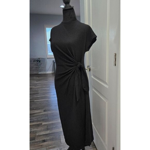 Sonoma Goods For Life® Tie Waist Knit Dress Sz M Black - Picture 3 of 12